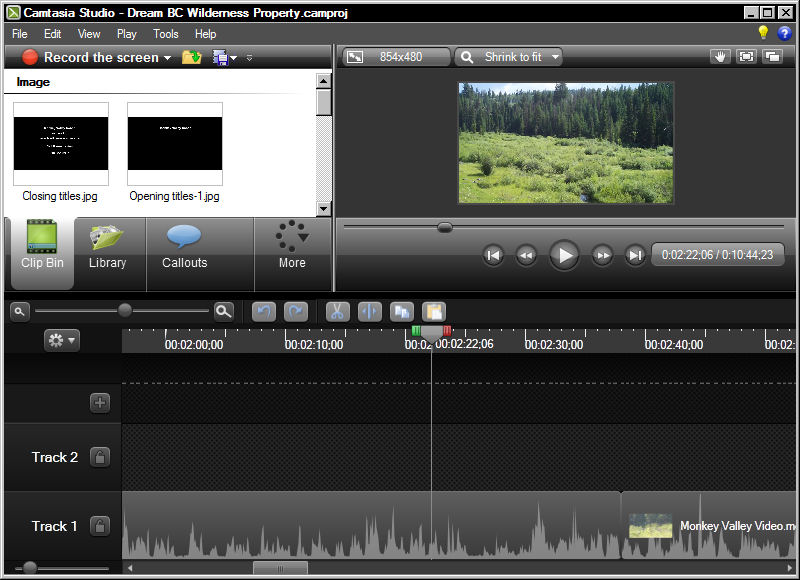 camtasia studio video editor