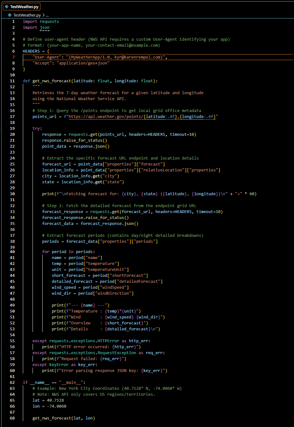 Python Script in VS Code